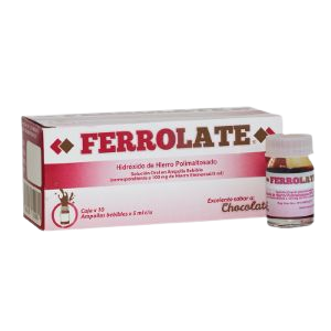 FERROLATE 100 MG X 10 AMPOLLAS